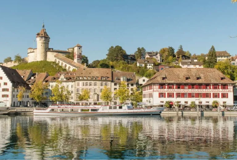 Old Town Schaffhausen - view from Rhine river
